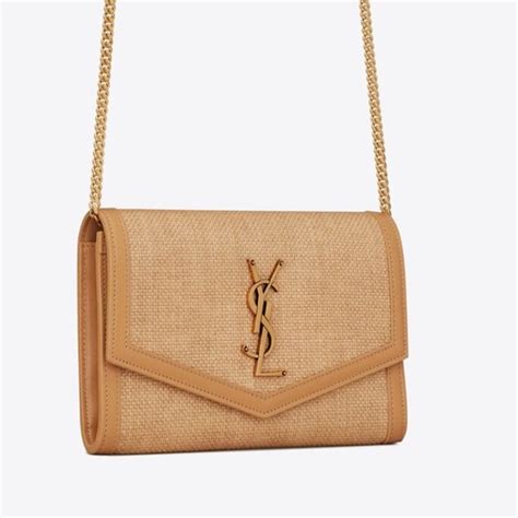 ysl raffia wallet on chain|SAINT LAURENT Micro Raffia Monogram Uptown Chain Wallet .